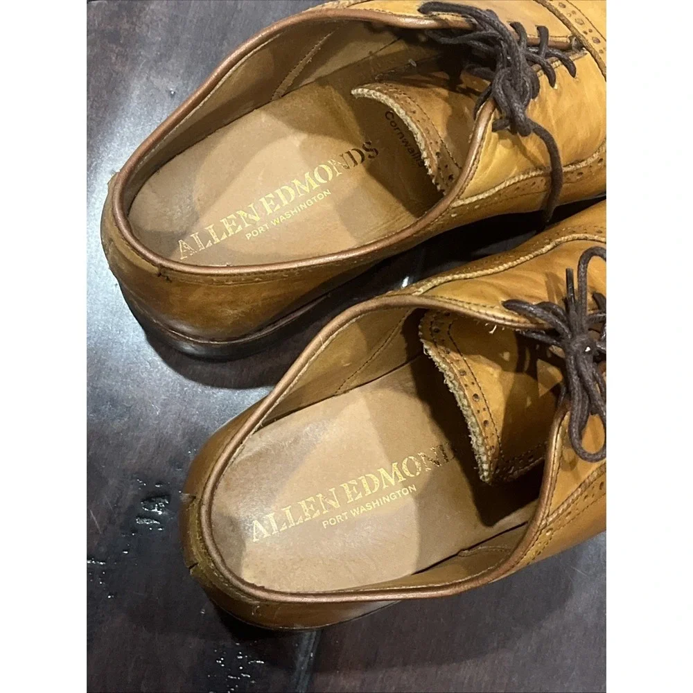 Allen Edmonds Port Washington Cornwallis Dress Shoe Oxford Men's 10.5 3E Walnut